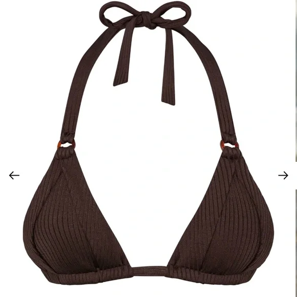 Monday Swimwear Morocco Top in Expresso Rib Size V - Picture 1 of 8